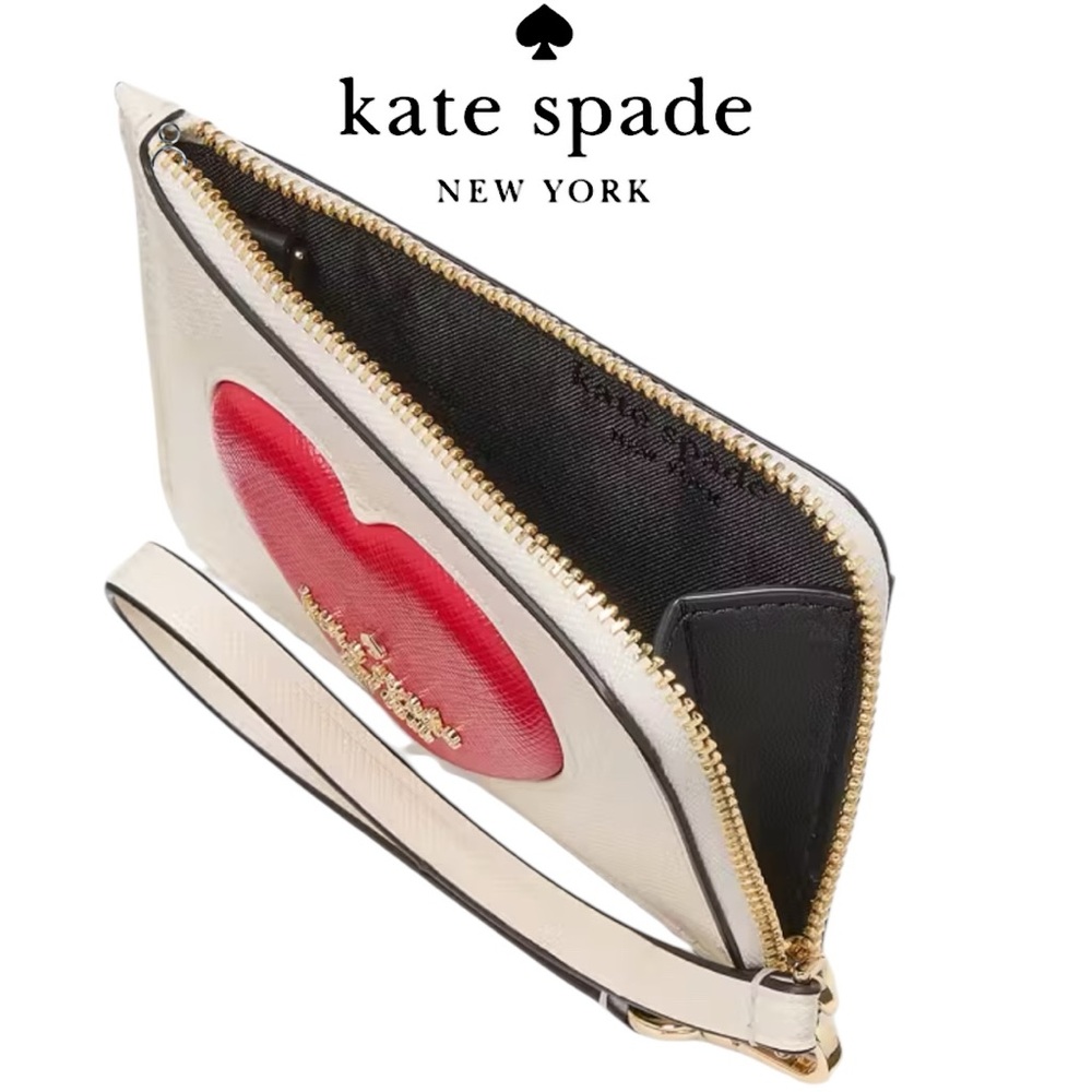 Kate Spade Madison Puffy Heart Small Card Holder Wristlet - Picture 3 of 3